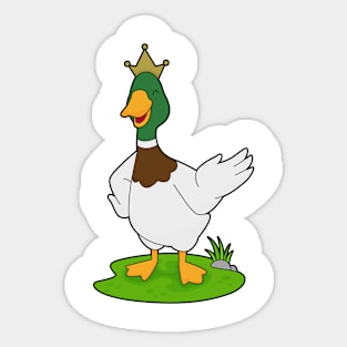 Duck King Crown Sticker